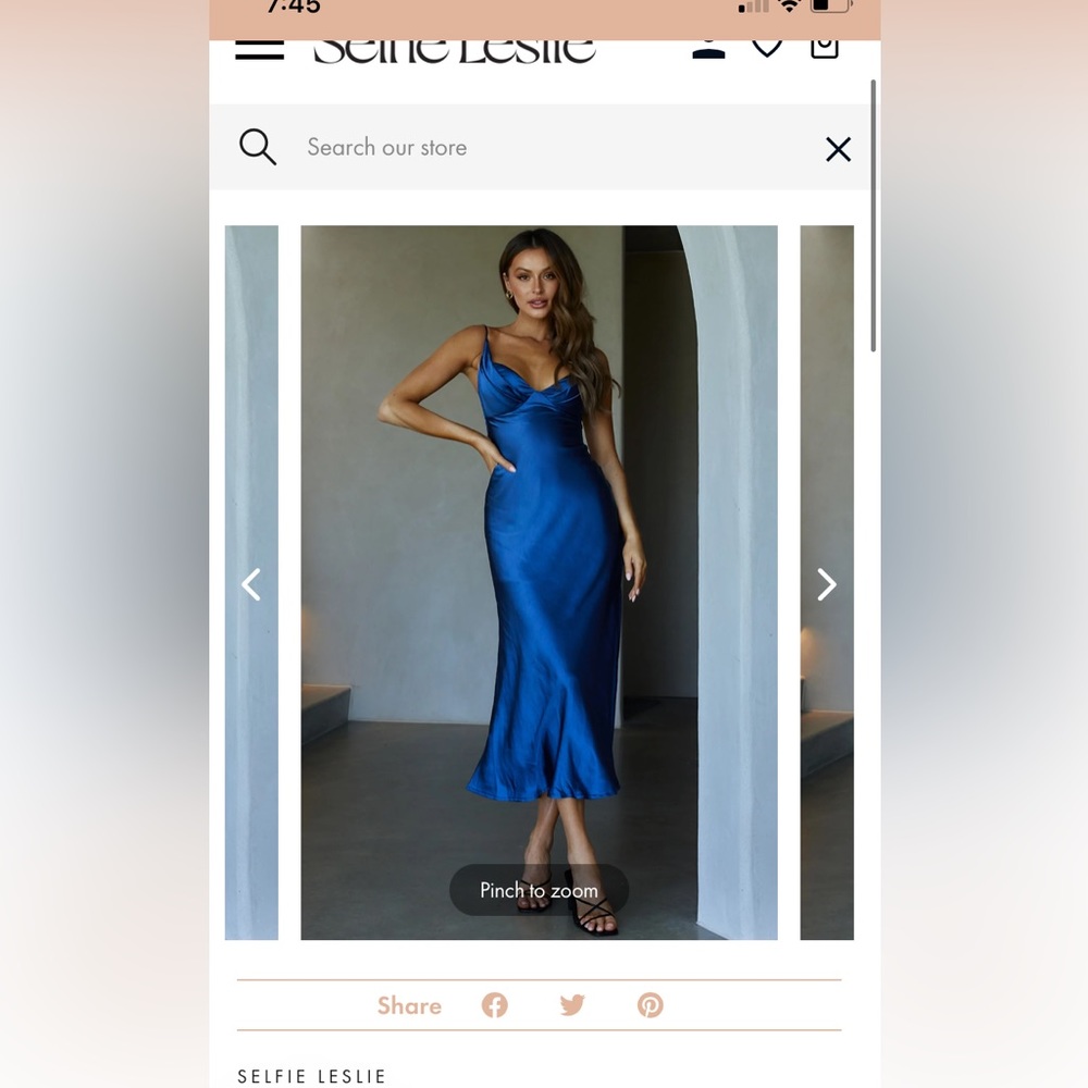 Never Worn Selfie Leslie Blue Maxi Dress